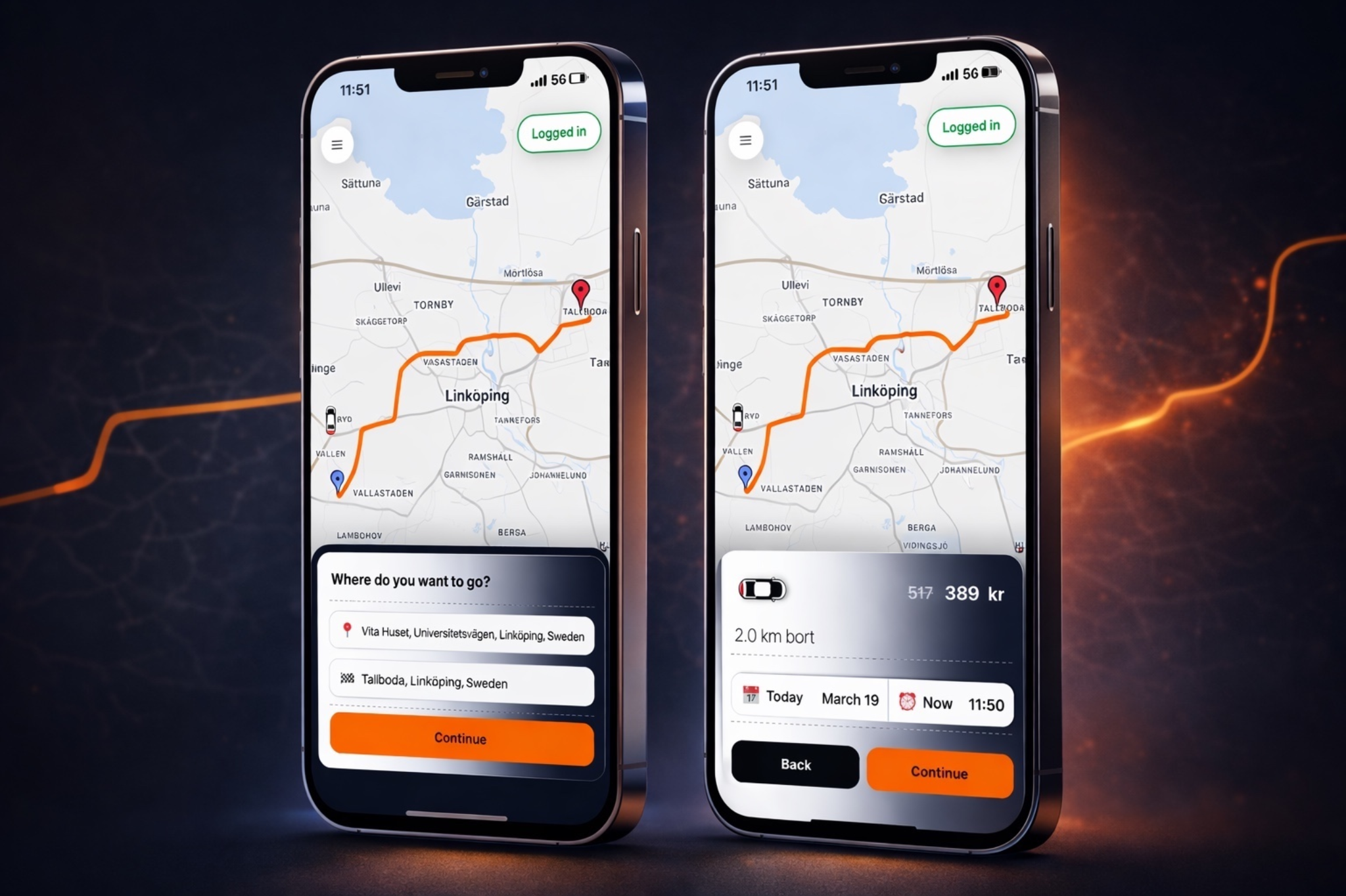 TaxiFlow customer booking app